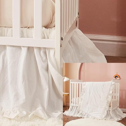 Product: Brandream 4-Piece Crib Bed Skirt & Crib Bedding Set 100% Cotton Baby Nursery Bedding Set