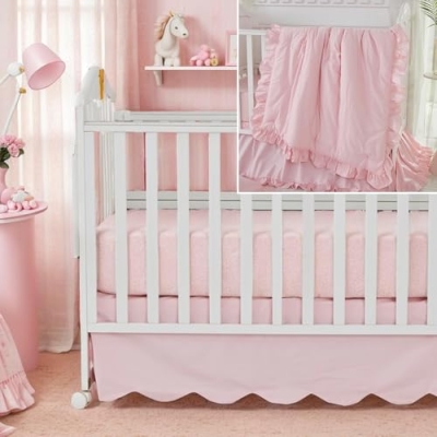 Product: Brandream 4-Piece Crib Bed Skirt & Crib Bedding Set 100% Cotton Farmhouse Baby Nursery Bedding Set