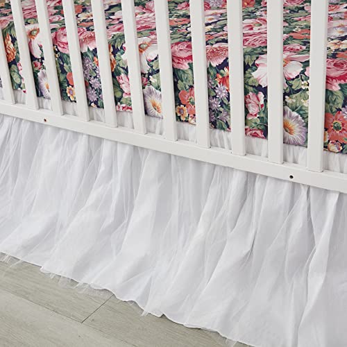 Girls Crib Bedding Set, Blossom Flower Floral Print, Ruffle, 100% Cotton, 6 Piece Nursery Decor, 14x14in System, 45x36in 3 Product: Brandream 6-Piece Girls Crib Bedding Set Blossom Flower Floral Print Ruffle Baby Nursery Bedding Set,100% Cotton