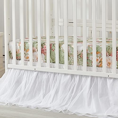 Product: Brandream 6PCs Baby Girls Crib Bedding Set Super Soft 100% Cotton 2 Packs Crib Set Luxury Floral 2 Packs Crib Set