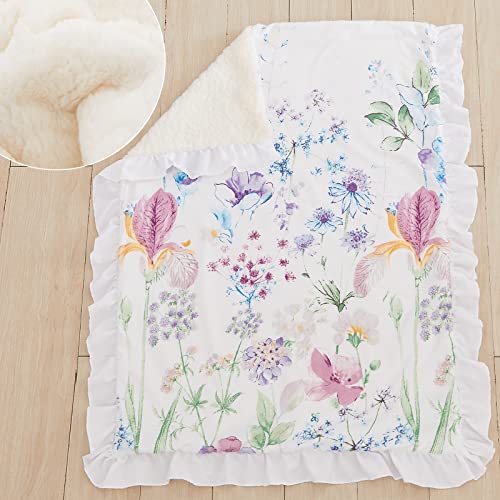 Brandream 7 Piece Baby Toddler Crib Bedding Set, Floral Nursery Bedding, Toddler Comforter Quilt, Ruffle Crib Skirt 7PCs 4 Product: Brandream 7PCs Baby Toddler Bedding Set 4 Pieces + 3 Pieces Crib Bedding Set