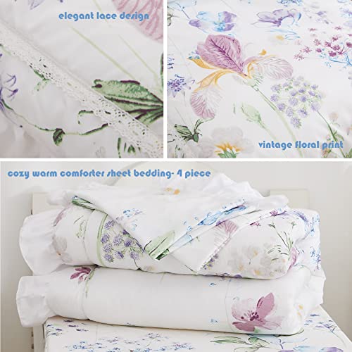 Brandream 7 Piece Baby Toddler Crib Bedding Set, Floral Nursery Bedding, Toddler Comforter Quilt, Ruffle Crib Skirt 7PCs 3 Product: Brandream 7PCs Baby Toddler Bedding Set 4 Pieces + 3 Pieces Crib Bedding Set