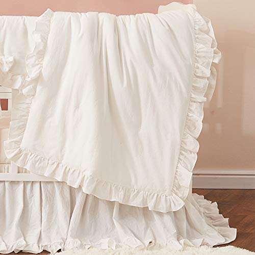 Product: Brandream 9PC Baby Crib Bedding Sets for Girls with Farmhouse Sunflower Boho Ruffle Design