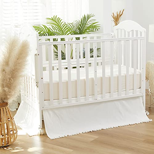 Gender Neutral Boho Baby Crib Bedding Set Beige White Cotton, Brandream 9 Piece Nursery Decor, 100% Cotton 32.5cm 7 Product: Brandream 9PCS Gender Neutral Boho Bohemian Baby Girl Boy Nursery Crib Bedding Set Solid Beige and White Farmhouse Chic Unisex Minimalist Tassel Fringe Macrame Cozy 100% Washed Cotton