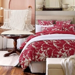 Product: Brandream Baby Crib Bedding Set 3PC + Queen Duvet Cover Set Japanese Oriental Style Cherry Floral Red Blossom Flower Branches Print Chinoiserie Bedding Pillowcases Set