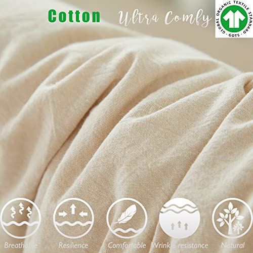 Baby Crib Bedding Set, Gender Neutral Boho Beige Washed Cotton, 6 Piece Nursery Quilt 45x36in 2 Product: Brandream Baby Crib Bedding Set for Girls Boys Gender Neutral Boho Bohemian Farmhouse Chic Ruffle 6-Piece Nursery Bedding Set - 100% Washed Cotton Beige