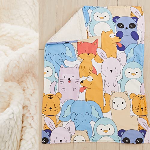Product: Brandream Baby Crib Bedding Sets for Boys Jungle Animals Nursery Blanket Set 6 Piece, Elephant Lions Fox Rabbit Print