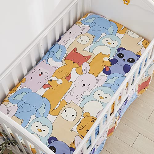 Product: Brandream Baby Crib Bedding Sets for Boys Jungle Animals Nursery Blanket Set 6 Piece, Elephant Lions Fox Rabbit Print