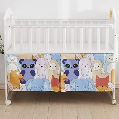 Product: Brandream Baby Crib Bedding Sets for Boys Jungle Animals Nursery Blanket Set 6 Piece, Elephant Lions Fox Rabbit Print