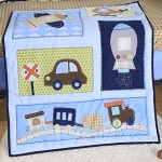 Product: Brandream Boys Crib Bedding Set Baby Vehicle Nursery Bedding 3 Piece Comforter Set with Car Spaceship