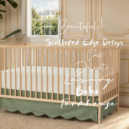 Product: Brandream Crib Sheet & Crib Bed Skirt 100% Cotton French Country Toile Floral Printed Baby Nursery Bedding Set