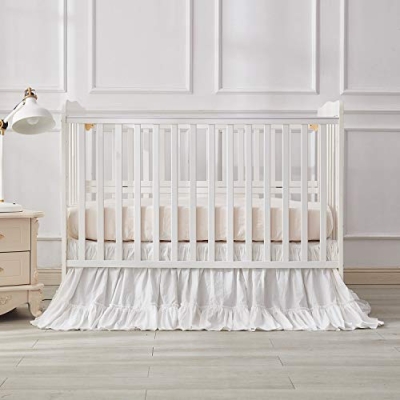 Product: Brandream Crib Sheet & Crib Bed Skirt 100% Cotton French Country Toile Floral Printed Baby Nursery Bedding Set
