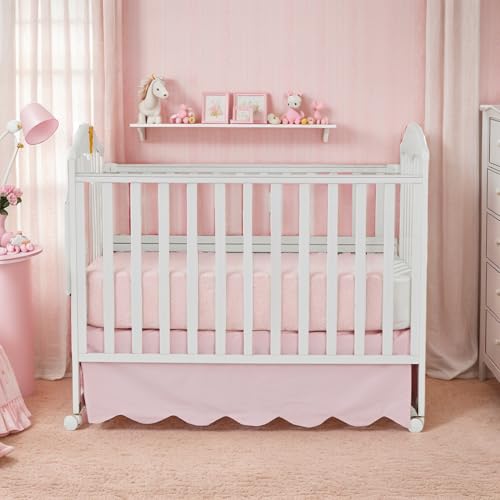 Brandream Wildflower Butterfly Cotton Crib Sheet Crib Bed Skirt Set, Nursery Bedding, 52x28in 3 Product: Brandream Crib Sheet & Crib Bed Skirt 100% Cotton Wildflower Butterfly Printed Baby Nursery Bedding Set