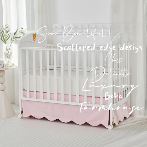 Brandream Wildflower Butterfly Cotton Crib Sheet Crib Bed Skirt Set, Nursery Bedding, 52x28in 8 Product: Brandream Crib Sheet & Crib Bed Skirt 100% Cotton Wildflower Butterfly Printed Baby Nursery Bedding Set