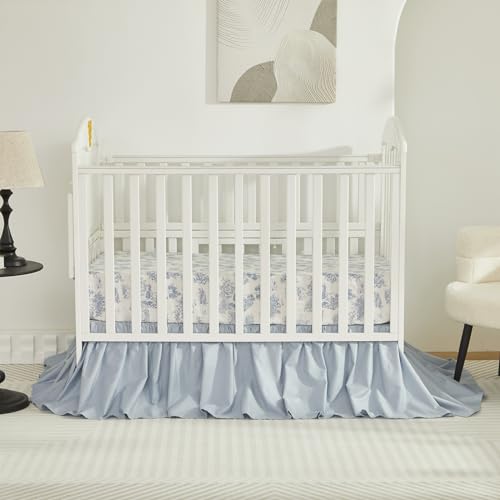 Product: Brandream Crib Sheet & Crib Bed Skirt Dust Ruffle Farmhouse Chic 100% Cotton Baby Nursery Bedding Set