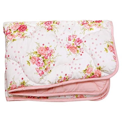 Product: Brandream Floral Crib Bedding Set for Girls Soft Egyptian Cotton Nursery Bedding Comforter Skirt Set 8 Pieces- Luxury Watercolor Blossom Flowers Blush Pink Peach