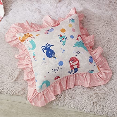 Product: Brandream Girls Nursery Bedding Pink Mermaid Princess Baby Crib Bedding Nautical Ocean Animal Newborn Blanket Set, 100% Cotton
