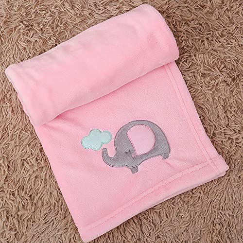 Brandream Pink Gray Elephant Crib Bedding Set, Baby Girl Nursery Bedding, 6 Pieces, 20.5cm 4 Product: Brandream Pink Gray Elephant Crib Bedding Sets for Baby Girls | Nursery Set with Exotic Floral Design, 6 Pieces