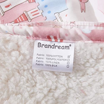 Pink Unicorn Crib Bedding Set for Girls, 3 Piece Cotton Nursery Bedding, Plush Blanket, Fitted Sheet, Ruffle Skirt, 3pc 11 Product: Brandream Pink Unicorn Crib Bedding Sets for Girls Rainbow Baby Nursery Bedding Lovely Princess Cotton Blanket Set, 3 Piece