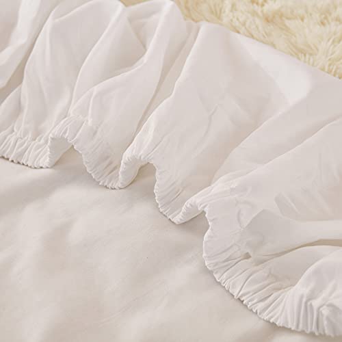 Product: Brandream White Pintuck Crib Bedding Sets for Baby Girls or Boys 3 Piece Organic Cotton Nursery Bedding Comforter Set | Crib Comforter, Fitted Crib Sheet, Crib Skirt
