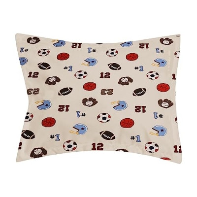 Sports Nursery Crib Bedding Set for Boys, Brown Blue Baseball Basketball Soccer Baby Boy Cot Bedding, 37 x 47 in 13 Product: Brown Sports Nursery Crib Bedding Set for Boys Baseball Basketball Ruby Baby Boy Cot Bedding Set