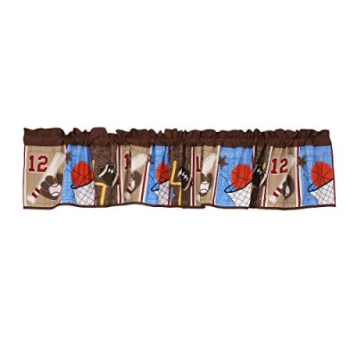 Sports Nursery Crib Bedding Set for Boys, Brown Blue Baseball Basketball Soccer Baby Boy Cot Bedding, 37 x 47 in 8 Product: Brown Sports Nursery Crib Bedding Set for Boys Baseball Basketball Ruby Baby Boy Cot Bedding Set