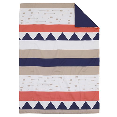 Carter’s 4 Piece Toddler Bedding Set, Aztec Navy Cream Orange Beige, Microfiber, Polyester Cotton, Toddler Size 40x57cm 3 Product: CARTERS Aztec 4 Piece Toddler Bedding Set, Navy, Cream, Orange, Beige