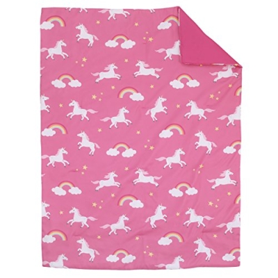 CARTERS Toddler Bedding Set, Rainbow Unicorn Pink Aqua White, 4 Piece, Crib Toddler Mattress, 4 Piece Set 10 Product: CARTERS Rainbow Unicorn 4 Piece Toddler Bedding Set, Pink, Aqua, White