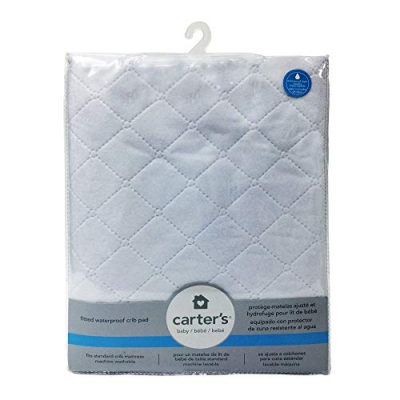 Carter’s Waterproof Fitted Crib Mattress Pad, Soft White Baby Toddler Mattress Protector, 20.5cm 9 Product: Carters Waterproof Fitted Crib Mattress Pad and Toddler Crib Mattress Protector - Baby Crib Mattress Cover - Protective Sheet for Boys and Girls Bedding Sets White