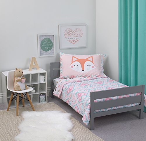 CARTERS - Woodland Girl - 4pc Toddler Bed Set - Crib Bedding Sets Product: CARTERS - Woodland Girl - 4pc Toddler Bed Set