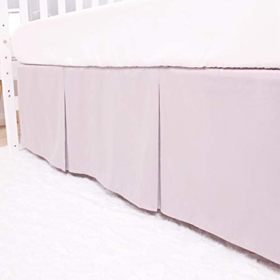 Product: CaSaJa Original Crib Sheet and Skirt Set for Baby Boy Girl, Breathable Soft Nursery Crib Bedding Set Standard, 14” Drop Pleated Bedskirt Lt Gray, 9” Deep Pocket Fitted Mattress Bed Sheet White