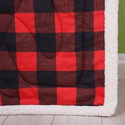 Buffalo Plaid Crib Bedding Set, Red Black Baby Nursery Set, 3 Piece Comforter Fitted Sheet Crib Skirt, 52x28in 11 Product: Cloele Buffalo Plaid Crib Bedding Set for Boys Girls - Standard Red Black 3 Piece Baby Bedding Set,Soft Comforter Bed Set Includes Crib Quilt Fitted Sheet Crib Skirt Nursery Bed Set