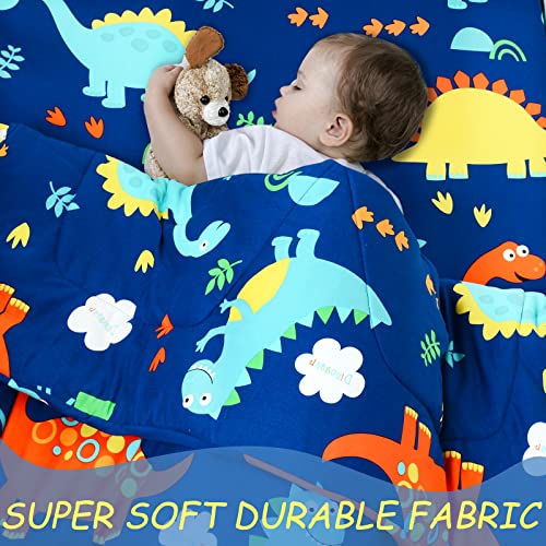 Dinosaur Crib Bedding Set, Blue Green Toddler Quilt, Fitted Sheet, Pillowcase, 3 Piece Nursery Set 20.5cm 3 Product: Cloele Crib Bedding Set for Boys - Microfiber 3 Piece Dinosaur Baby Bedding Set Soft Comforter Bed Set Includes Toddler Pillowcase Crib Sheet Baby Quilt - Nursery Bedding Set for Boys and Girls