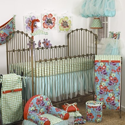 Cotton Tale Designs Lagoon 3 Piece Standard Crib Bedding Set, Turquoise Purple Orange Green, Cotton, 20.5cm 13 Product: Cotton Tale Designs Lagoon Standard Crib Set, 3 Piece, Turquoise/Purple/Orange/Green