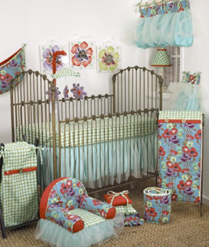 Cotton Tale Designs Lagoon 3 Piece Standard Crib Bedding Set, Turquoise Purple Orange Green, Cotton, 20.5cm 6 Product: Cotton Tale Designs Lagoon Standard Crib Set, 3 Piece, Turquoise/Purple/Orange/Green