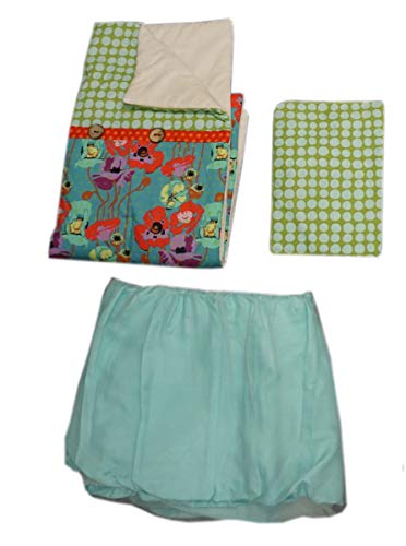 Cotton Tale Designs Lagoon 3 Piece Standard Crib Bedding Set, Turquoise Purple Orange Green, Cotton, 20.5cm 3 Product: Cotton Tale Designs Lagoon Standard Crib Set, 3 Piece, Turquoise/Purple/Orange/Green