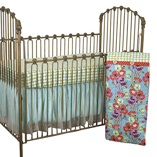 Cotton Tale Designs Lagoon Standard Crib Set, 3 Piece, Turquoise/Purple/Orange/Green - Crib Bedding Sets Product: Cotton Tale Designs Lagoon Standard Crib Set, 3 Piece, Turquoise/Purple/Orange/Green