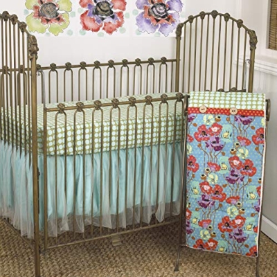 Cotton Tale Designs Lagoon 3 Piece Standard Crib Bedding Set, Turquoise Purple Orange Green, Cotton, 20.5cm 8 Product: Cotton Tale Designs Lagoon Standard Crib Set, 3 Piece, Turquoise/Purple/Orange/Green