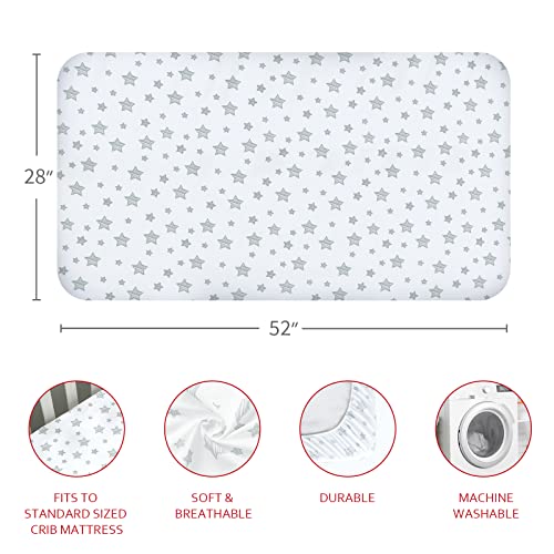 Baby Crib Sheet Set, 4 Pack Fitted Sheets, Soft Pink Blush Prints, Standard Crib Mattress 52 x 28 x 8 in. 4 Product: Crib Sheets for Girls 4 Pack, Fitted Crib Sheets for Standard Size Crib and Toddler Mattresses, Soft and Breathable Baby Gift Girl Set, Pink