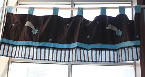 CribMATE Nursery Crib Bedding Set, Brown Blue Teddy Bear Star Moon, 13 Piece Baby Boy Bedding, 28 x 52 inch 1 Product: CribMATE Brown Blue Teddy Bear Nursery Crib Bedding Set Star Moon Themed Baby Boy Cot Set
