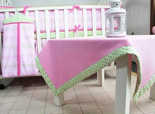 Product: CribMATE Pink Cake Nursery Crib Bedding Set for Girls Cotton Floral Cake Baby Girl Bedding Set 28 x 52 in