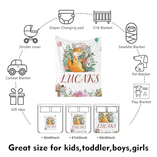 Personalized Fox Nursery Bedding Set, Baby Blanket, Crib Sheet, Diaper Pad Cover, Room Rug, Custom Baby Name 4-Piece 4 Product: Custom Baby Crib Bedding Set – 4-Piece Personalized Fox Nursery Set with Soft Baby Blanket, Fitted Sheet, Diaper Pad Cover and Room Rug – Adorable Forest Fox Theme for Baby Girls, Unique Crib Gift