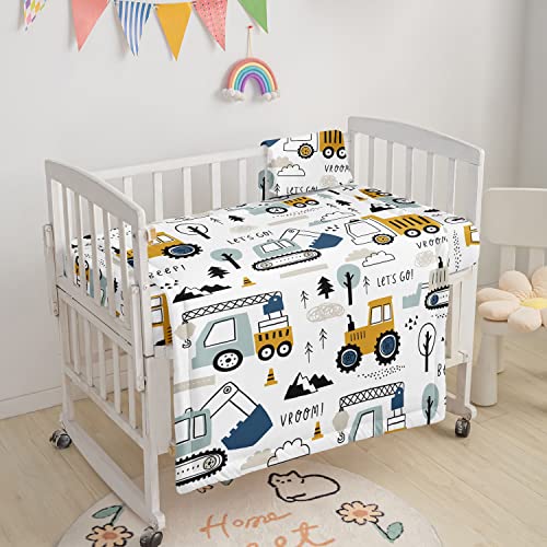 Crib Bedding Set, 3 Piece Nursery Bedding Set, Watercolor Butterfly Crib Comforter Sheet Skirt, 34x43in, 28x52+8in 1 Product: Datura home Crib Bedding Set,3pcs Nursery Crib Bedding with Comforter Crib Sheet & Crib Skirt,Watercolor Butterfly Printed Nursery Bedding for Baby Boys and Girls(Truck)