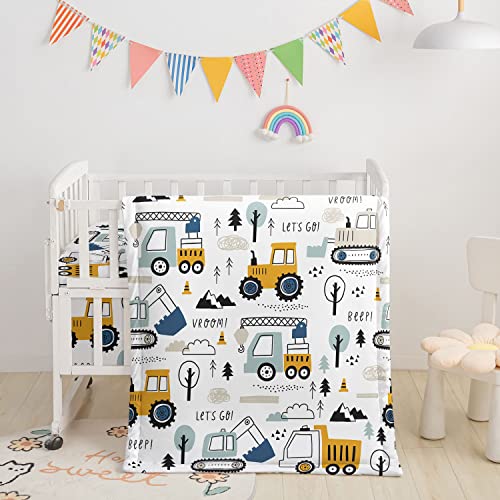 Datura home Crib Bedding Set,3pcs Nursery Crib Bedding with Comforter Crib Sheet & Crib Skirt,Watercolor Butterfly Printed Nursery Bedding for Baby Boys and Girls(Truck) - Crib Bedding Sets Product: Datura home Crib Bedding Set,3pcs Nursery Crib Bedding with Comforter Crib Sheet & Crib Skirt,Watercolor Butterfly Printed Nursery Bedding for Baby Boys and Girls(Truck)