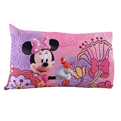 Minnie Mouse Toddler Bedding Set, 4 Piece Quilt Sheets Pillowcase, Standard Toddler Bed 28x52in 11 Product: Disney 4 Piece Minnie's Fluttery Friends Toddler Bedding Set, Lavender