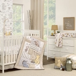 Product: Disney Classic Pooh Hunny Fun with Piglet and Eeyore The Hundred Acre Woods Taupe 3 Piece Nursery Crib Bedding Set - Comforter, 100% Cotton Fitted Crib Sheet, and Crib Skirt
