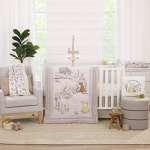 Product: Disney Classic Pooh Naturally Friends Ivory and Taupe Piglet, Eeyore, and Tigger 3 Piece Nursery Crib Bedding Set - Comforter, 100% Cotton Fitted Crib Sheet, and Crib Skirt