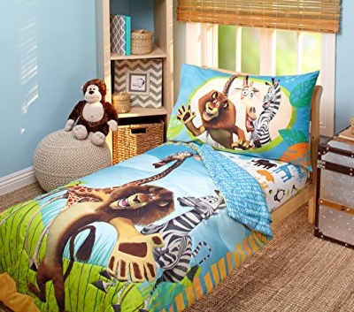 Product: Disney DreamWorks Animation Madagascar Behold My Mane 4 Piece Toddler Bedding Set, Toddler, 1 Count (Pack of 1)