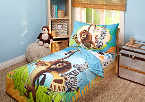 Product: Disney DreamWorks Animation Madagascar Behold My Mane 4 Piece Toddler Bedding Set, Toddler, 1 Count (Pack of 1)
