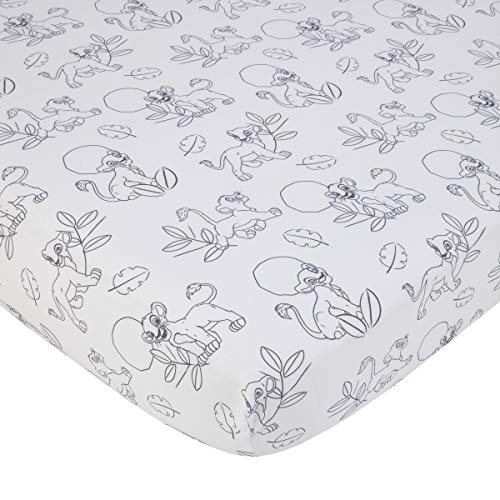 Product: Disney Lion King Leader of The Pack Grey, Sage, Ivory and Yellow 3 Piece Nursery Crib Bedding Set - Comforter, Fitted Crib Sheet, and Crib Skirt